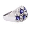 Image 2 : 14KT White Gold 2.28ctw Sapphire and Diamond Ring