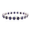 Image 2 : 14KT White Gold 22.99ctw Sapphire and Diamond Bracelet