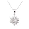Image 2 : 14KT White Gold 1.20ctw Diamond Pendant With Chain