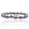 Image 2 : 14KT White Gold 12.41ctw Tanzanite and Diamond Bracelet
