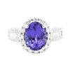 Image 1 : 14KT White Gold 3.59ct Tanzanite and Diamond Ring