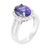 Image 3 : 14KT White Gold 3.59ct Tanzanite and Diamond Ring