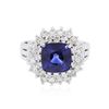 Image 1 : 14KT White Gold 3.13ct Sapphire and Diamond Ring