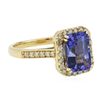 Image 2 : 14KT Yellow Gold 1.69ct Tanzanite and Diamond Ring