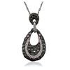 Image 2 : 14KT White Gold 0.13ctw Diamond Pendant With Chain