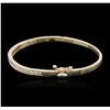 Image 2 : 14KT Yellow Gold 1.21ctw Diamond Bangle Bracelet