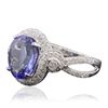 Image 2 : 14KT White Gold 3.94ct Tanzanite and Diamond Ring