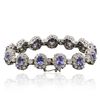 Image 2 : 14KT White Gold 10.66ctw Tanzanite and Diamond Bracelet