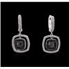 Image 1 : 18KT White Gold 2.50ctw Black Diamond Earrings