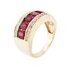 Image 3 : 14KT Yellow Gold 2.30ctw Ruby and Diamond Ring
