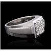 Image 2 : 14KT White Gold 0.80ctw Diamond Ring
