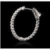 Image 2 : 14KT White Gold 0.69ctw Diamond Earrings