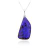 Image 2 : 14KT White Gold 15.00ct Opal and Diamond Pendant With Chain