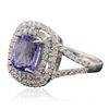 Image 2 : 14KT White Gold 2.61ct Tanzanite and Diamond Ring