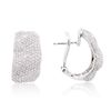 Image 2 : 18KT White Gold 1.09ctw Diamond Earrings