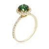 Image 3 : 14KT Yellow Gold 1.10ct Garnet and Diamond Ring