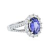 Image 2 : 14KT White Gold 1.56ct Tanzanite and Diamond Ring