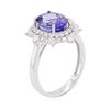 Image 3 : 14KT White Gold 3.49ct Tanzanite and Diamond Ring