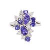 Image 1 : 14KT White Gold 2.00ctw Tanzanite and Diamond Ring