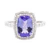 Image 1 : 14KT White Gold 2.51ct Tanzanite and Diamond Ring