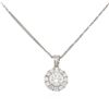 Image 2 : 14KT White Gold 0.90ctw Diamond Pendant With Chain