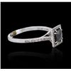 Image 2 : 14KT White Gold 1.04ctw Black Diamond Ring