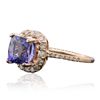 Image 2 : 14KT Rose Gold 2.16ct Tanzanite and Diamond Ring