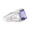 Image 2 : 14KT White Gold 2.53ct Tanzanite and Diamond Ring