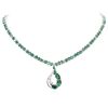 Image 1 : 14KT White Gold 30.81ctw Emerald and Diamond Necklace