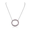 Image 1 : 14KT White Gold 2.00ctw Pink Sapphire Necklace