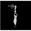 Image 2 : 14KT White Gold 0.29ctw Diamond Earrings