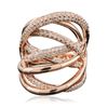 Image 1 : 14KT Rose Gold 0.91ctw Diamond Ring