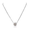 Image 1 : 14KT White Gold 0.60ctw Diamond Pendant With Chain