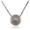 Image 2 : 14KT White Gold 0.60ctw Diamond Pendant With Chain