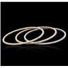 Image 2 : 14KT Three-Tone Gold 6.01ctw Diamond Bangle Bracelet