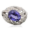 Image 1 : 14KT White Gold 4.06ct Tanzanite and Diamond Ring