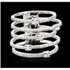 Image 1 : 14KT White Gold 0.77ctw Diamond Ring