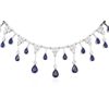 Image 2 : 14KT White Gold 9.67ctw Sapphire and Diamond Necklace