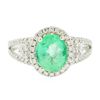 Image 1 : 14KT White Gold 2.22ct Emerald and Diamond Ring
