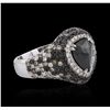 Image 2 : 18KT White Gold 3.14ctw Black Diamond Ring