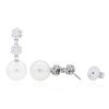 Image 2 : 18KT White Gold Pearl and Diamond Earrings