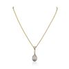 Image 2 : 14KT Tri-Tone Gold 0.93ctw Diamond Pendant With Chain