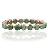 Image 1 : 14KT Rose Gold 20.90ctw Emerald and Diamond Bracelet