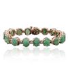 Image 2 : 14KT Rose Gold 20.90ctw Emerald and Diamond Bracelet