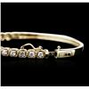 Image 3 : 14KT Yellow Gold 1.70ctw Diamond Bangle Bracelet