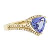 Image 2 : 14KT Yellow Gold 2.11ct Tanzanite and Diamond Ring