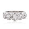 Image 1 : 14KT White Gold 0.42ctw Diamond Ring