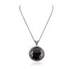 Image 2 : 14KT White Gold 127.94ct Black and White Diamond Pendant With Chain