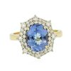 Image 1 : 14KT Yellow Gold 3.20ct Tanzanite and Diamond Ring