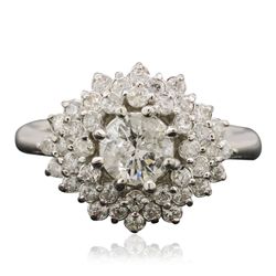 14KT White Gold 1.52ctw Diamond Ring
